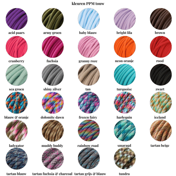 nylonkleurengrid (1100 x 1100 px) zelf samen te stellen hondenhalsbanden en lijnen