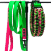 halsbanden en hondenlijnen zelf samenstellen Helmy's first watermeloen coated webbing watermeloen neon