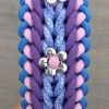 paracord halsband luna's wide sanctified met bloemen