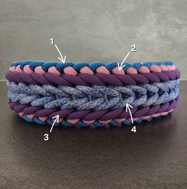 paracord halsband luna’s wide sanctified kleuraanduiding