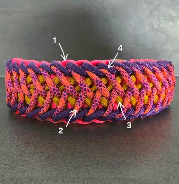 paracord halsband flying cookie kleuraanduiding