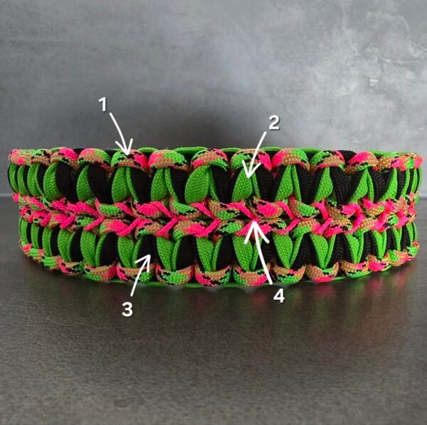 paracord halsband helmy's first kleuraanduiding