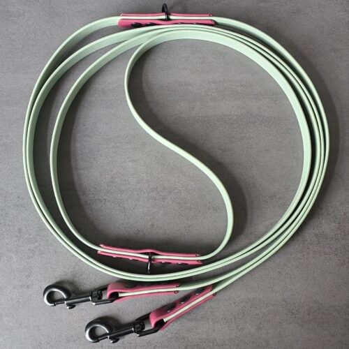 verstelbare lijn PawTex light foggy groen en viva la vino