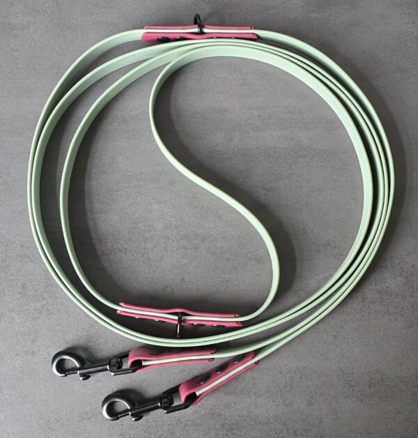 verstelbare lijn PawTex light foggy groen en viva la vino verstelbare lijn PawTex light foggy groen en viva la vino