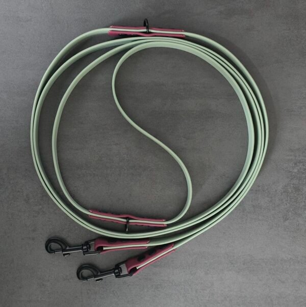 verstelbare lijn PawTex light foggy groen en viva la vino verstelbare hondenlijn PawTex light foggy groen en viva la vino