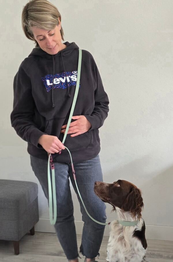 dragen van een handsfee verstelbare pvc-coated webbing lijn het dragen van een handsfree pvc-coated webbing lijn