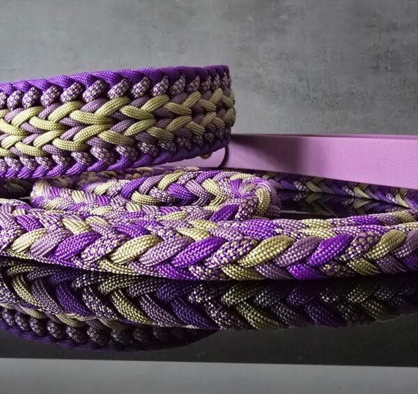 paracord halsband juno's first impression en hondenlijn herringbone paracord halsband juno's first impression met gevlochten paracord hondenlijn herringbone