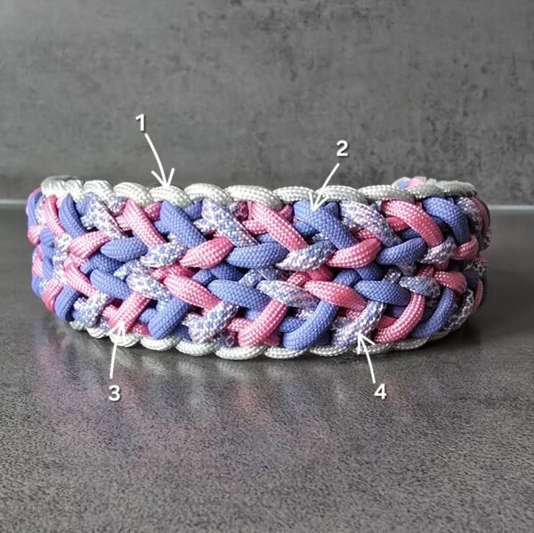 paracord halsband pumkin mini met kleuraanduiding