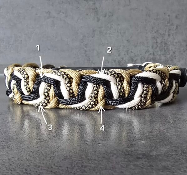 paracord halsband solomon belly bar met kleuraanduiding