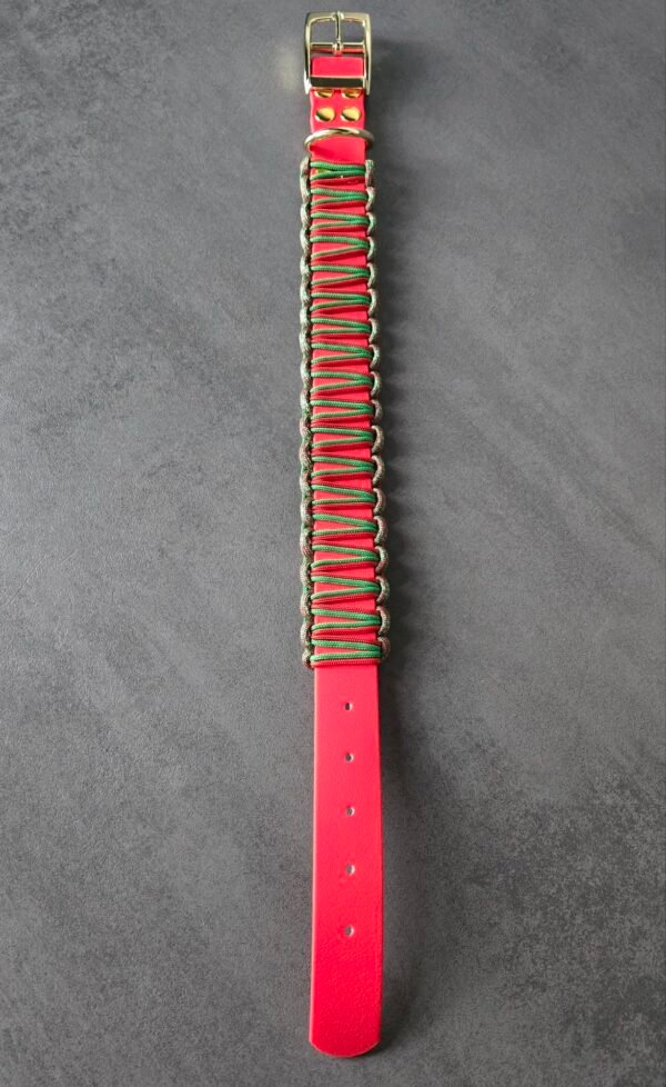 halsband combinatie pvc coated webbing en paracord