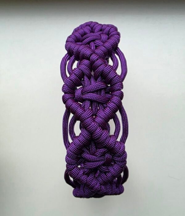 boho paracord halsband paars