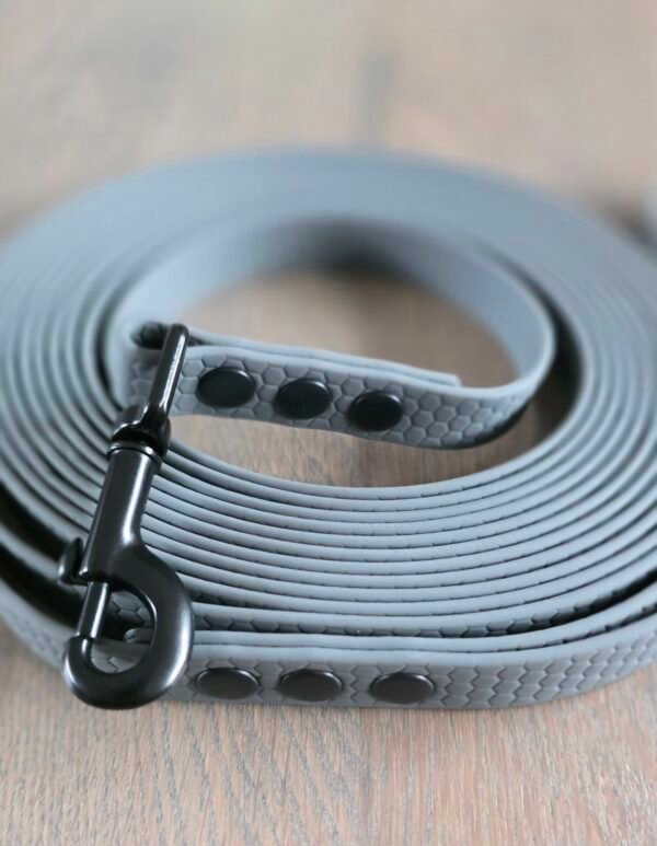 hexa hondenlijn grey met zwarte hardware