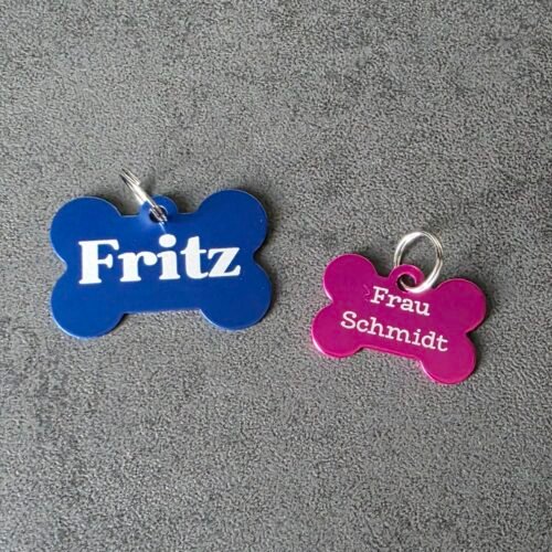 Hondenpenning aluminium met naam