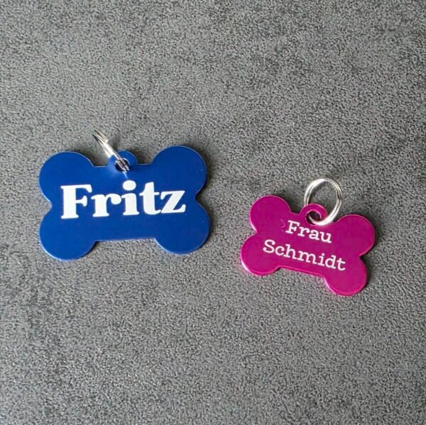 Hondenpenning aluminium met naam