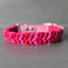 Paracord halsband roze rood Snake Belly