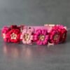 paracord halsband aztec sun bar roze rood