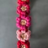 paracord halsband aztec sun bar roze rood
