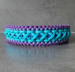 paracord halsband criss cross
