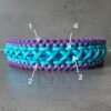 paracord halsband Criss Cross met kleuraanduiding