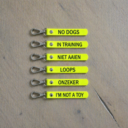 Waarschuwingslabel hond