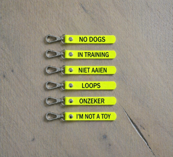 Waarschuwingslabel hond