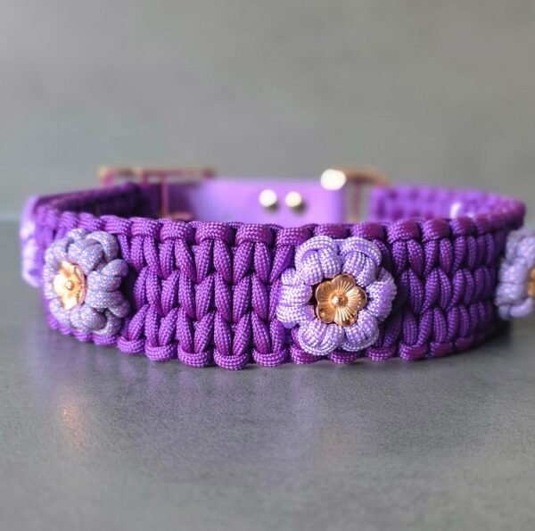 paracord halsband back road flower