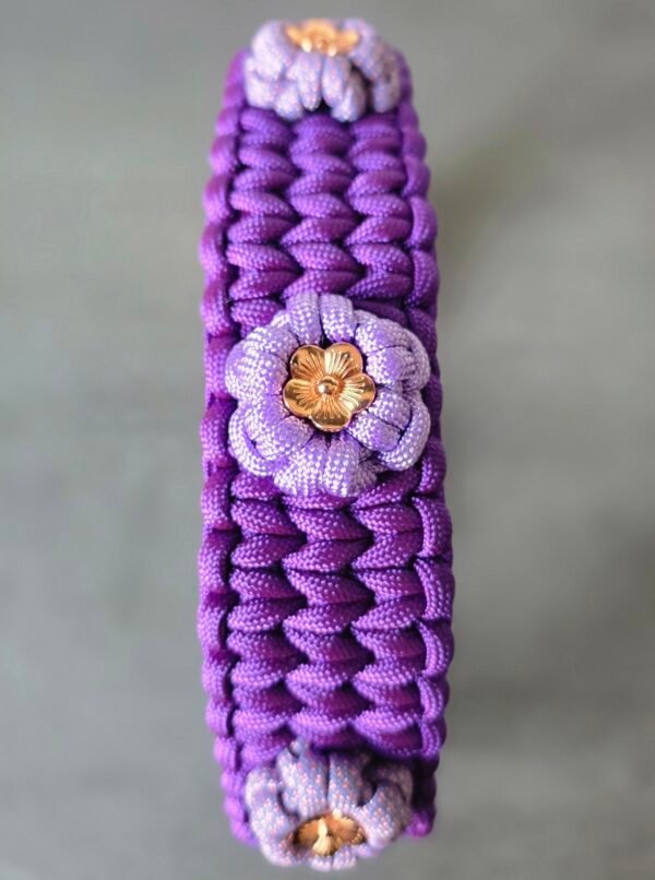paracord halsband back road flower