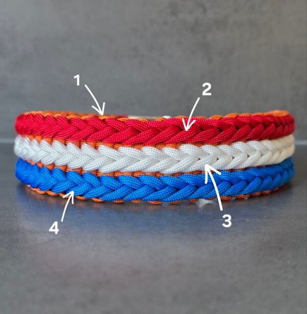 Paracord Halsband – Model ‘Fan-Tastic 3 Rijen’ | Op Maat Gemaakt