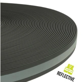 coated webbing reflective zwart